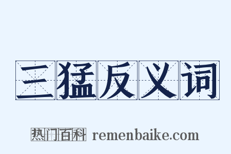 三猛反义词是什么意思的图片